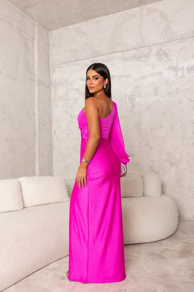 Florence ™ | Stylish One-Shoulder Satin Dress