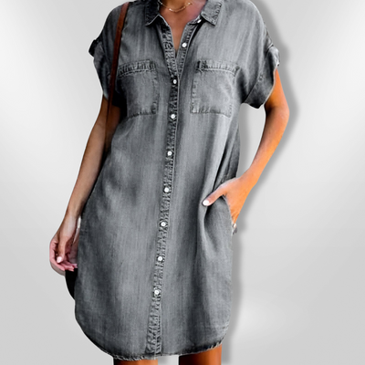 Paulina | Stylish Button-Down Denim Dress