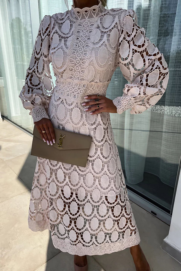 Elizabeth™ | Chic Lace High Neck Dress