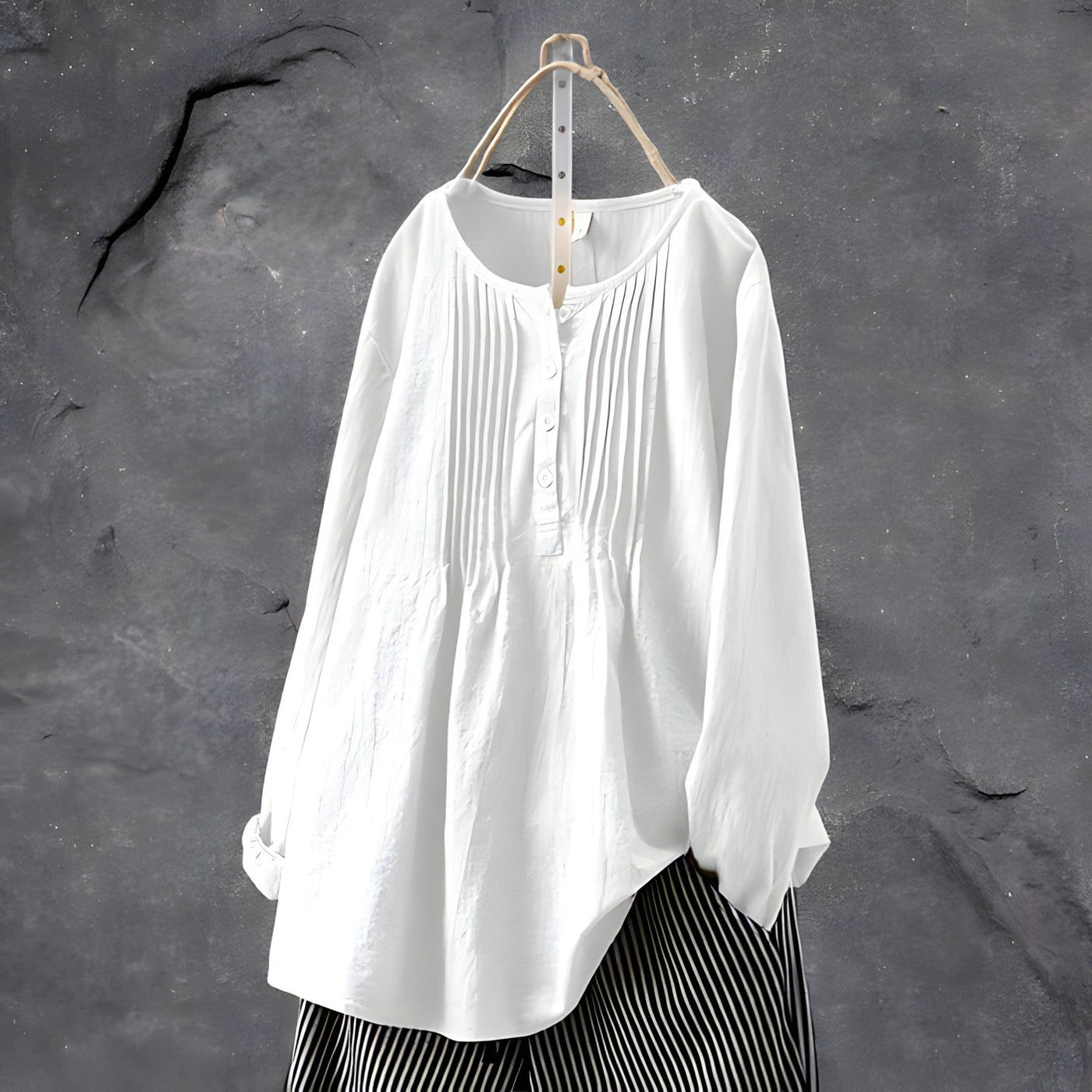 Katinka™ | Stylish Pleated Button-Down Tunic
