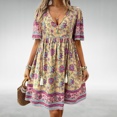 Veronica™ | Floral V-Neck Dress