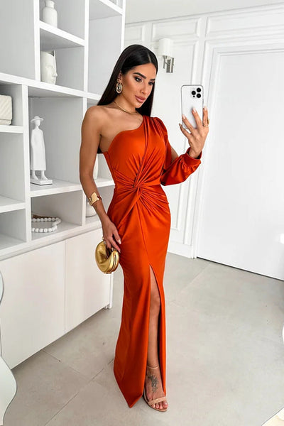 Florence ™ | Stylish One-Shoulder Satin Dress