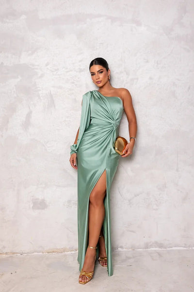 Florence ™ | Stylish One-Shoulder Satin Dress