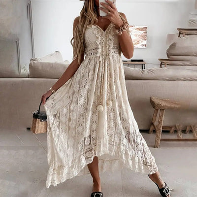 Stine | Stylish Lace Maxi Dress