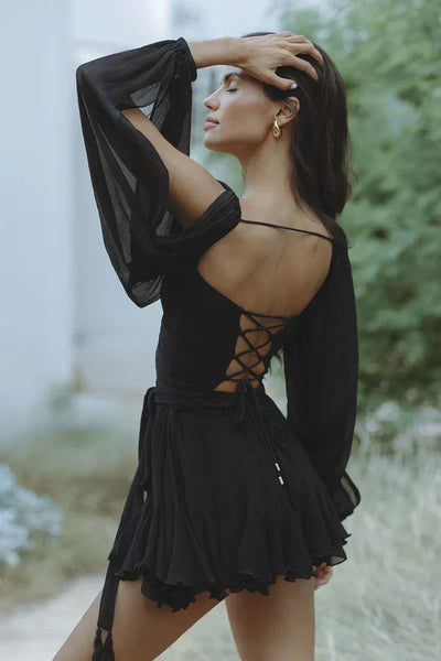 Jade | Stylish Black Wrap Dress