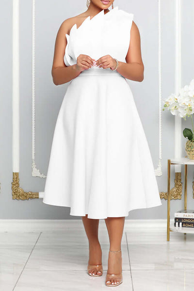 Natalia | Stylish One-Shoulder Midi Dress