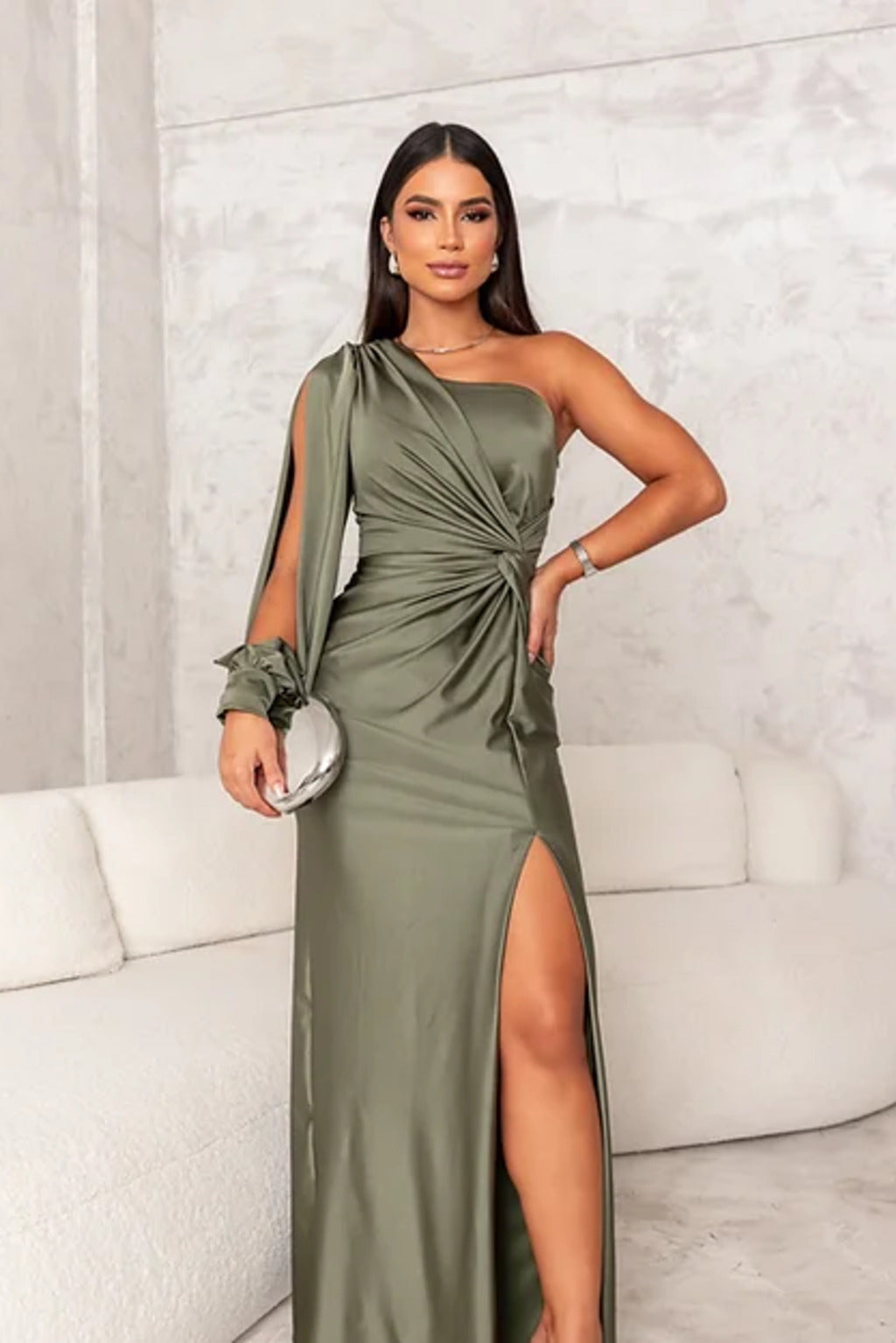 Florence ™ | Stylish One-Shoulder Satin Dress