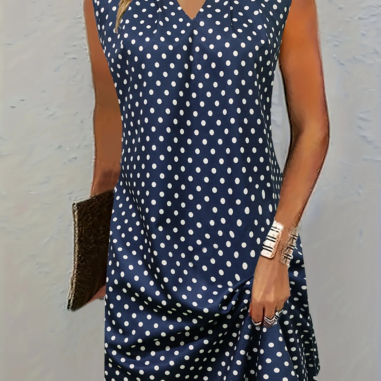 Eva ™ | Striking Striped Sleeveless Dress