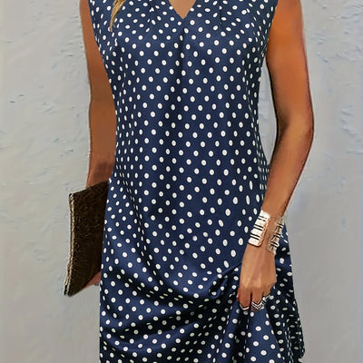 Eva ™ | Striking Striped Sleeveless Dress