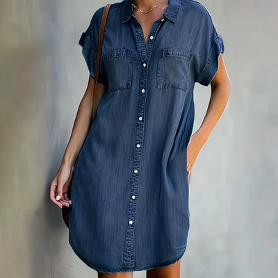 Delight™ | Effortless Denim Button-Up Dress