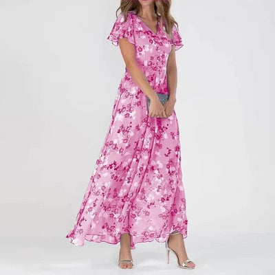 Christa™ | Elegant V-Neck Maxi Dress