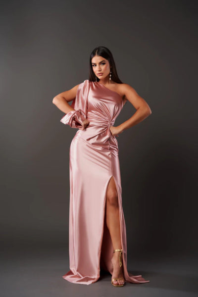 Florence ™ | Stylish One-Shoulder Satin Dress
