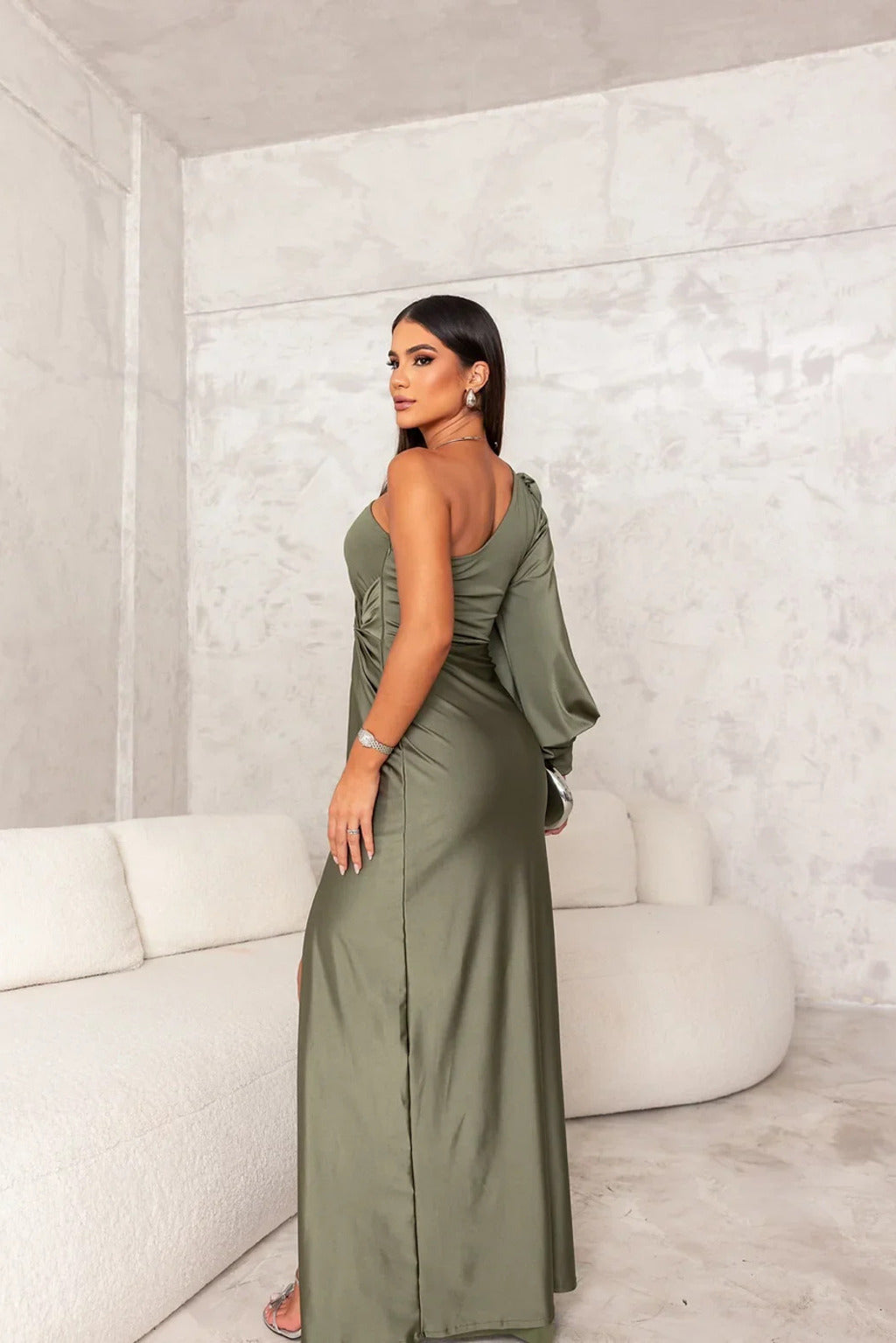 Florence ™ | Stylish One-Shoulder Satin Dress